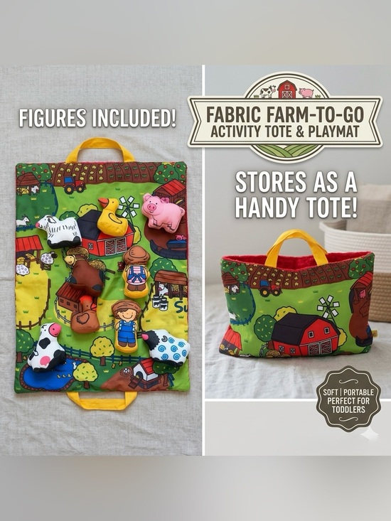 Melissa & Doug Other - Melissa and Doug Take Along Farm Play Mat Storage Bag Toddler Travel Toy